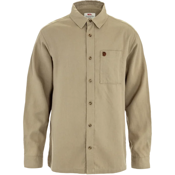 Övik relaxed hemp shirt ls m 195 sand stone, m