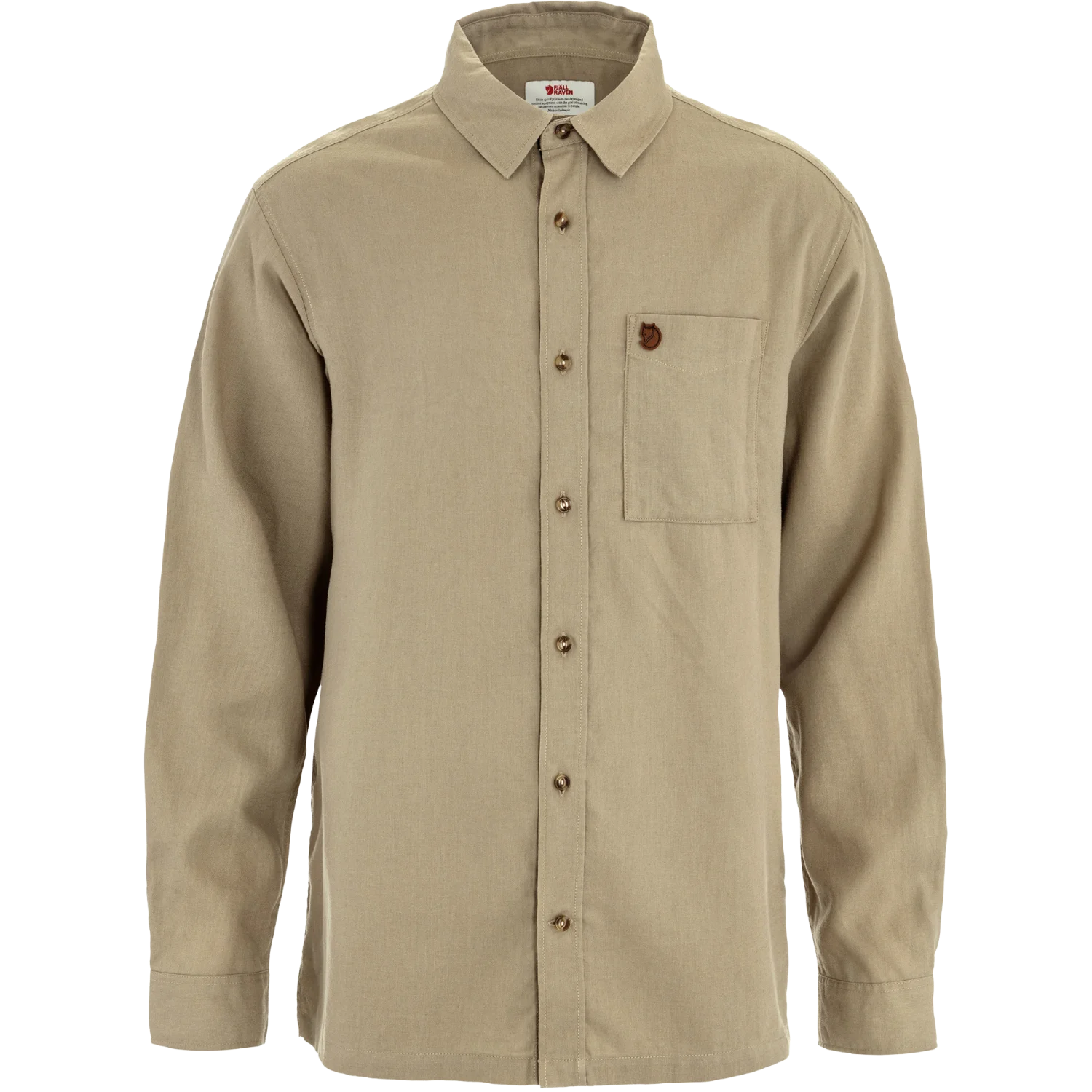 Övik relaxed hemp shirt ls m 195 sand stone, m