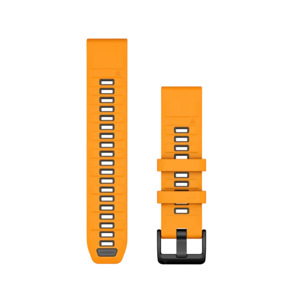 garmin óraszíj 22 mm narancs/grafit szilikon (quickfit)
