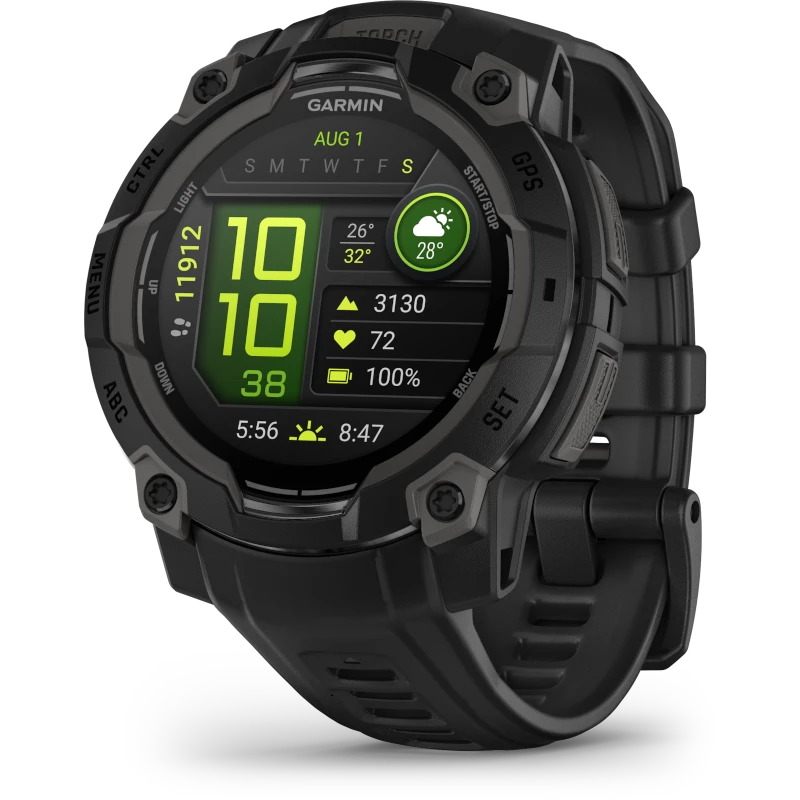 garmin instinct 3, 45mm amoled, fekete (ed)