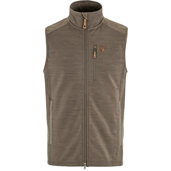 keb fleece vest m 244 suede brown, xs