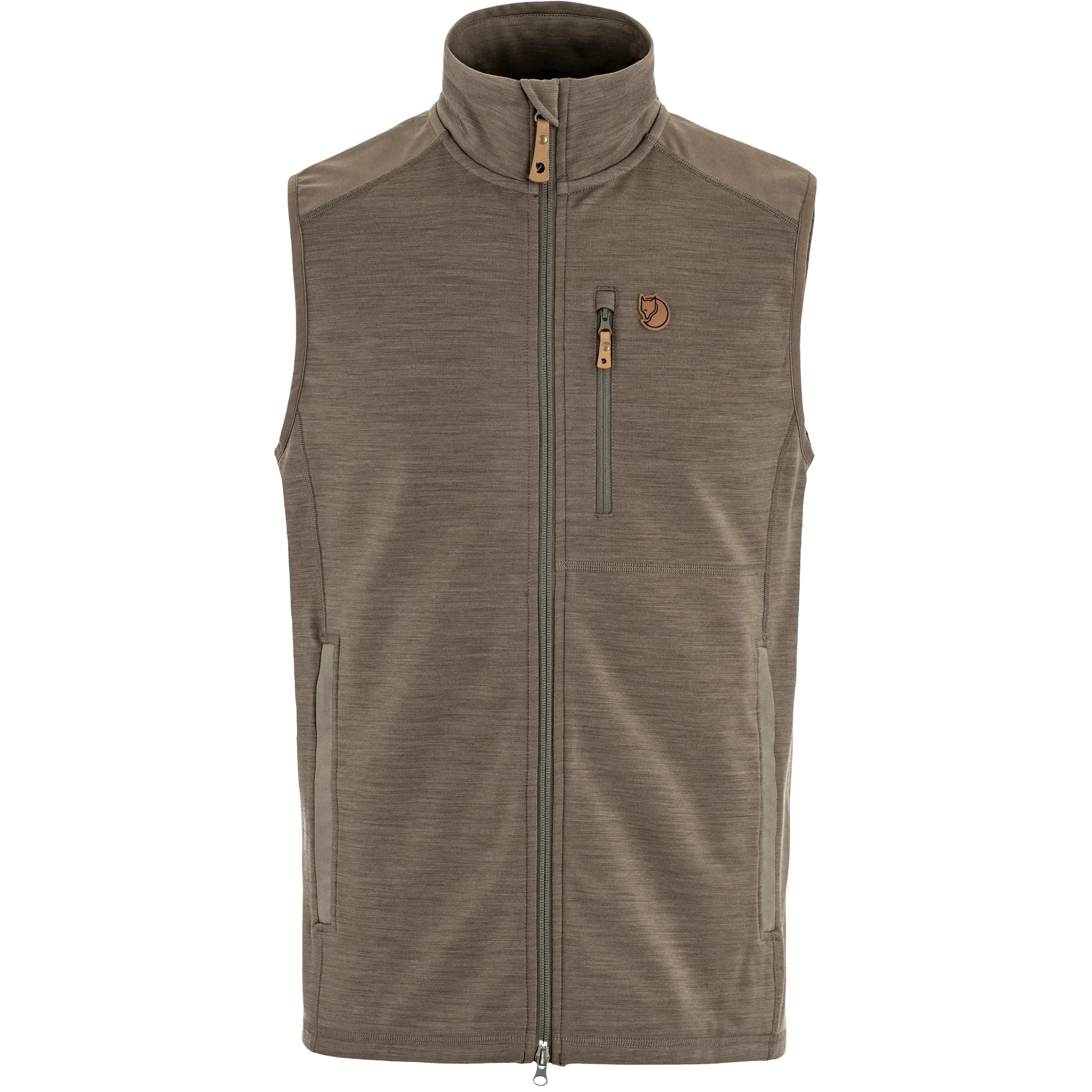 keb fleece vest m 244 suede brown, xs