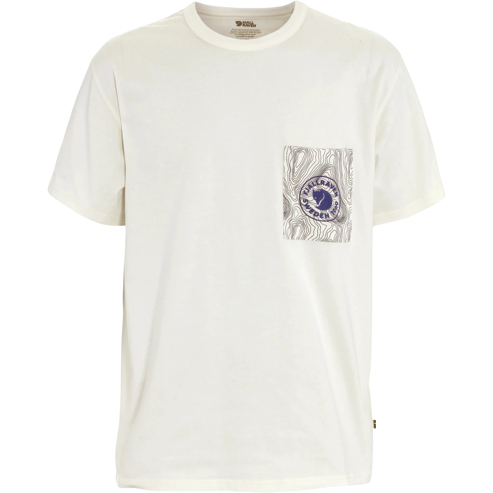 logo pocket t shirt m 111 eggshell, s
