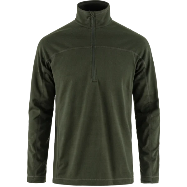 abisko lite fleece half zip m 662 deep forest, s