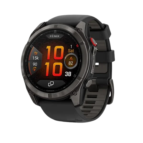 garmin fenix 8 pro 51mm amoled sapphire karbonszürke dlc titanium fekete/szürke szilikon szíjjal (ed xd)