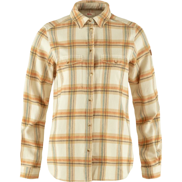 Övik heavy flannel shirt w 113 196 chalk white dune beige, l