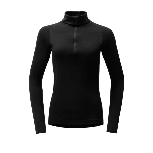 devold duo active merino 205 zip neck woman 952a black, l